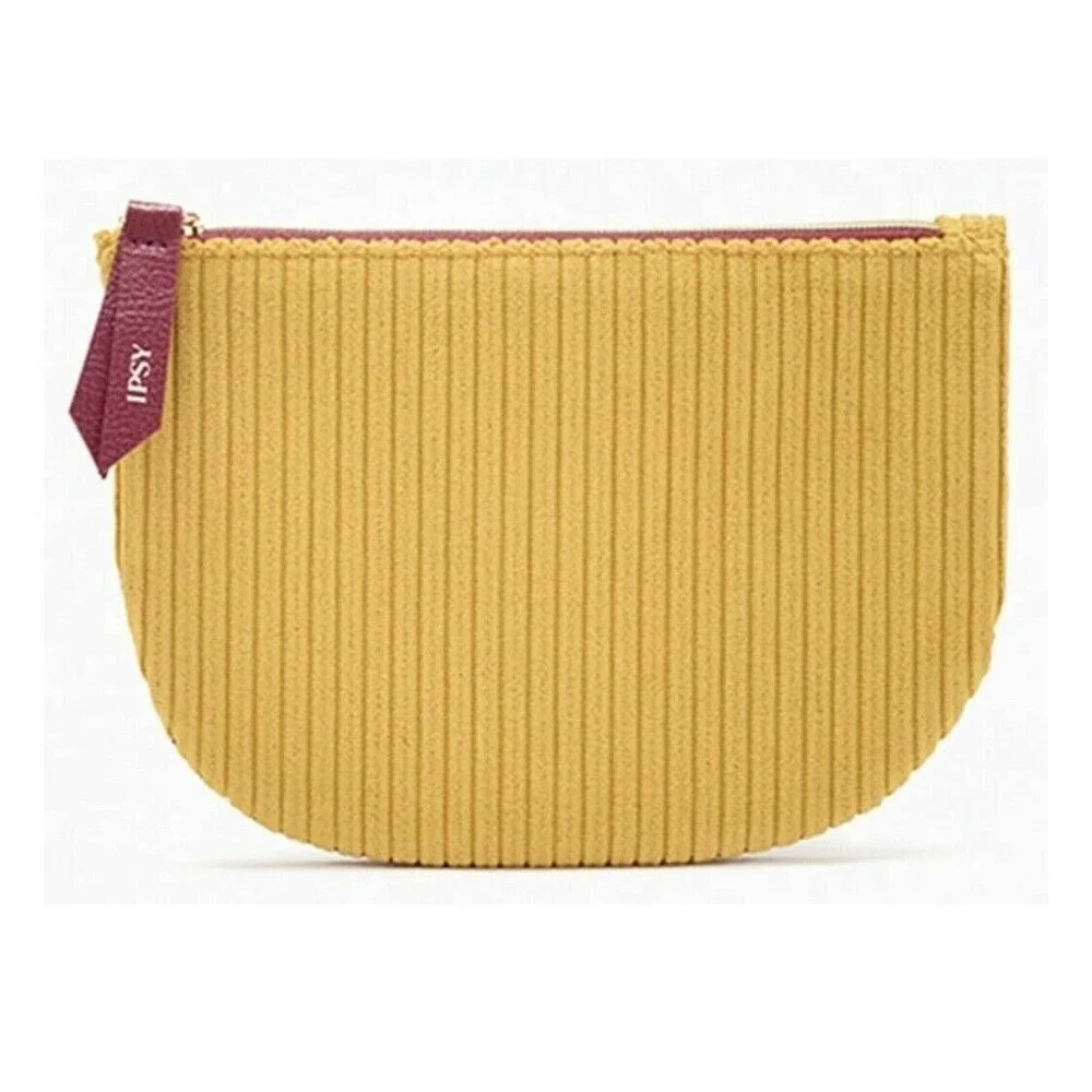 Corduroy Makeup Bag Zip Pouch Travel Case Wallet Mini Clutch Handbag NEW